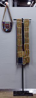 African Niger Wodaabe Tunic and Beaded Bag