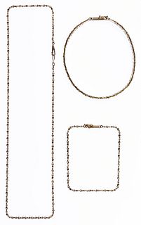 14k Gold Necklace and Bracelet Assortment