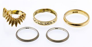 14k White Gold and Yellow Gold Ring Assortment