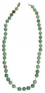 14k Gold and Jadeite Jade Necklace