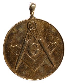 14k Gold Masonic Pendant