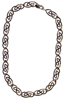 10k Gold and 9k Gold Link Necklace