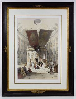 David Roberts (English, 1796-1864) 'Shrine of the Holy Sepulcher' Lithograph