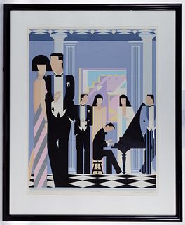 Giancarlo Impiglia (American, b.1940) 'Another Party' Serigraph