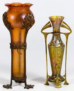 (Attributed to) Loetz Art Glass Vases