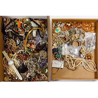 Sterling Silver, Rhinestone and Costume Jewelry Assortment