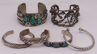 JEWELRY. Assorted Southwest Silver Bracelets.