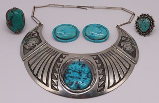 JEWELRY. Assorted Turquoise and Sterling Jewelry.