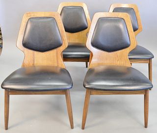 Set of four Kodawood style dining chairs, 32" h.