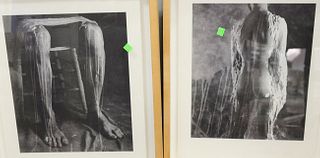 Five lithographs, 20th C., each depicts plaster applied to a body, each signed illegibly lower right and "A.P." lower left, sheet size: ht. 20", wd. 1