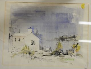 Three Alfred Birdsey (Bermuda, 1912 - 1996), framed watercolors, marine/coastal landscapes, each signed lower right, largest sight size: 18 1/2" x 24"