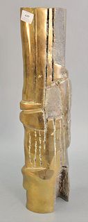 Maurice Brams (b. 1938), abstract sculpture, polished bronze, signed "Brams" on base, ht. 26".