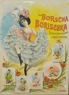Louis Galice (French, 1864 - 1935), French dance poster "Borscha Borischka, Danseuse Internationale a Transformations", signature and Louis Galice Par