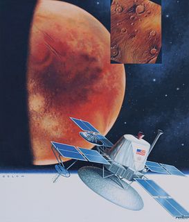 Howard Koslow (1924 - 2016) "Mars, Viking Orbiter"
