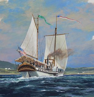 John Swatsley (B. 1937) "Steamboat Phoenix (1809)"