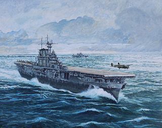 Brian Sanders (B. 1937) "USS Hornet"