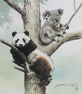 Xu Yanbo (B. 1943) "Panda and Koala"