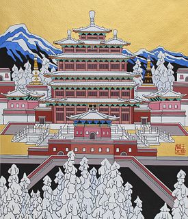 Xiao Yutain (20th C.) "Puning Temple - Chengde"