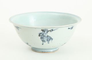 CHINESE PROVINCIAL BLUE AND WHITE PORCELAIN BOWL