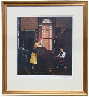 Norman Rockwell (1894 - 1978) "Marriage License"