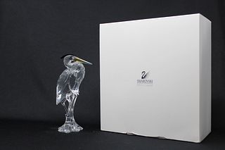 Swarovski Silver Heron Figurine w/ Original Box