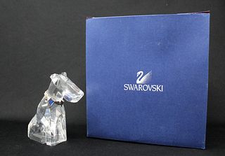 Swarovski Crystal Dog Figure, Original Fitted Case