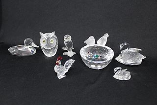 (7) Swarovski Crystal Bird Figures
