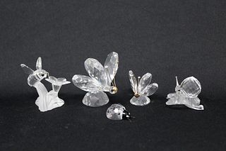 (5) Swarovski Crystal Animal Figures