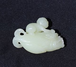 Carved Chinese Figural Jade Grouping