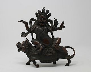 Tibetan Bronze Figure on Ox