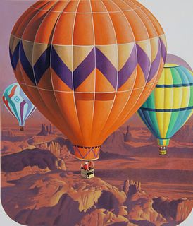 Howard Koslow (1924 - 2016) "Hot Air Balloons"