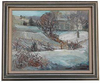 Lee Hughes (NJ, B. 1930) "Winter Fields"
