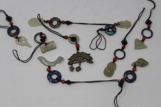 (7) Chinese Jade Jewelry Pieces