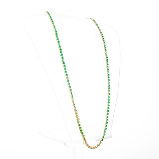 18K GOLD AND JADEITE NECKLACE