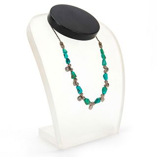 BRIGHTON SILVER AND TURQUOISE NECKLACE