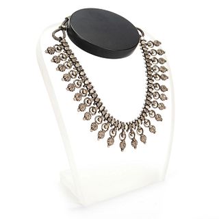INDIAN RAJASTHANI SILVER COLLAR NECKLACE