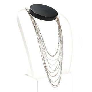 10 ITALIAN STERLING SILVER CHAIN NECKLACES