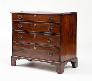 GEORGE III MAHOGANY SMALL CHEST OF DRAWERS