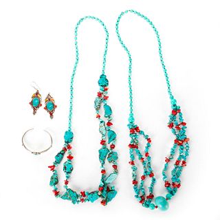 NATIVE AMERICAN HAND MADE TURQUOISE JEWELRY