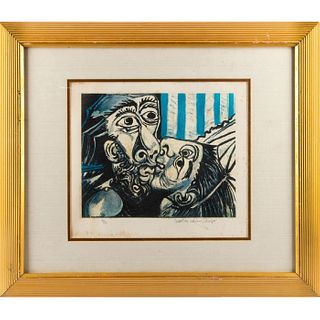 FRAMED PABLO PICASSO ART PRINT, THE KISS