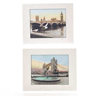 TWO PHOTOGRAPHIC PRINTS, VIEWS OF LONDON BY GARRY SEIDEL