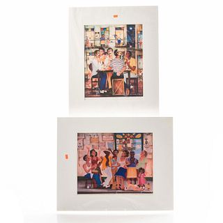 TWO PRINTS OF SCENES OF LIFE IN CUBA