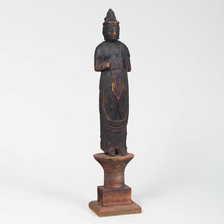 Japanese Carved Figure of Bodhisattva