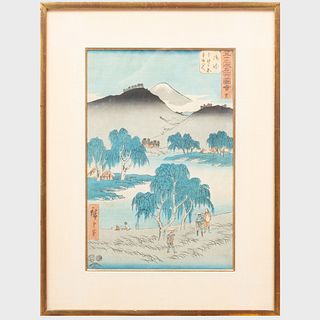 Utagawa Hiroshige (1796-1858): Goyu on the Tokaido
