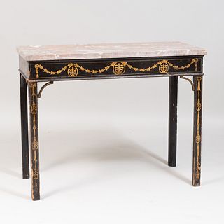George III Black Japanned Side Table