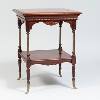 American Aesthetic-Movement Mahogany Two-Tier Side Table