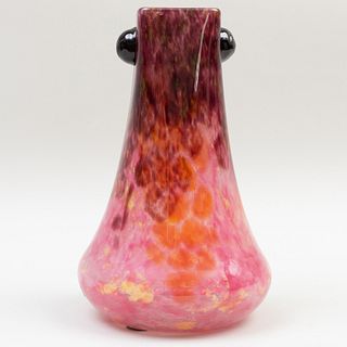 Schneider Internally Decorated Glass Vase