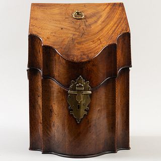 Regency Brass-Mounted Mahogany Knife Box