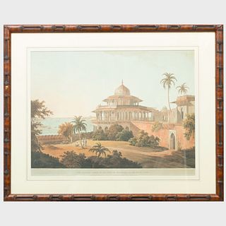 After Thomas and William Daniell: Lucnow Taken From the Opposite Bank of the River Goomty: View of Mutura: The Chalees Satoon in the Fort of Allahabad