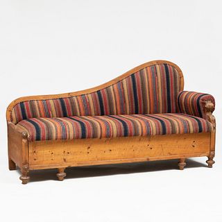 Swedish Provincial Pine Sofa With Drawer